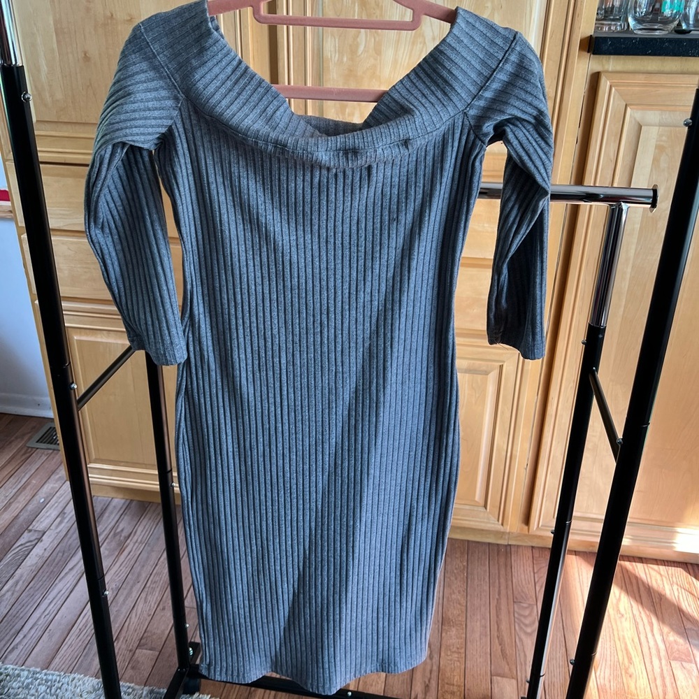 Off shoulder body con dress